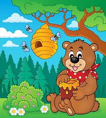 Image showing Bear with honey theme image 2