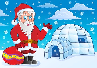 Image showing Igloo with Santa Claus theme 4