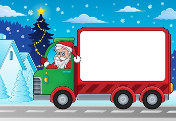 Image showing Christmas theme delivery car image 4