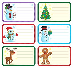 Image showing Christmas name tags collection 1