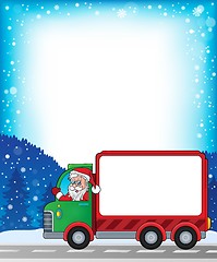 Image showing Frame with Christmas van theme 2