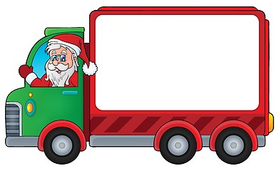 Image showing Christmas theme delivery car image 3