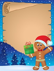 Image showing Gingerbread man theme parchment 1