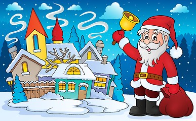 Image showing Santa Claus with bell theme image 4