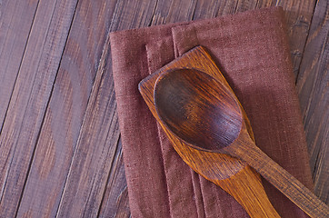 Image showing wooden dishware