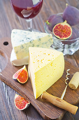 Image showing cheese and figs