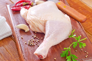 Image showing raw chicken leg