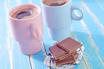 Image showing cocoa drink and chocolate