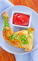 Image showing fried chicken leg