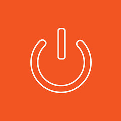 Image showing Power button line icon.