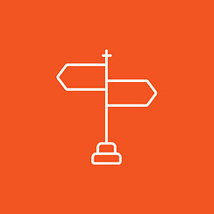 Image showing Travel traffic sign line icon.