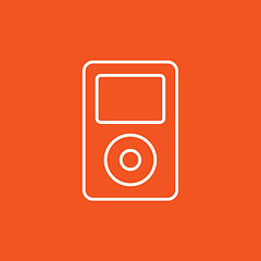 Image showing MP3 player line icon.