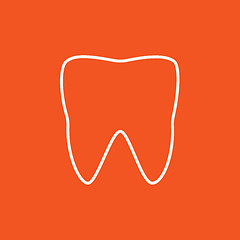 Image showing Tooth line icon.