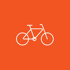 Image showing Bicycle line icon.