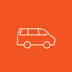 Image showing Minivan line icon.