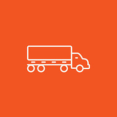 Image showing Delivery truck line icon.