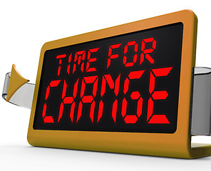 Image showing Time For Change Clock Shows Revision New Strategy And Goals