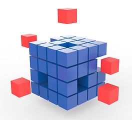 Image showing Incomplete Puzzle Shows Finishing Or Completion