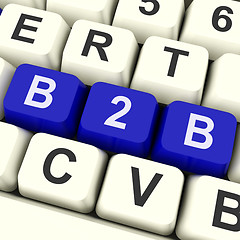 Image showing B2b Key Shows Trading Commerce Or Business \r