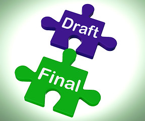 Image showing Draft Final Puzzle Shows Write And Rewrite