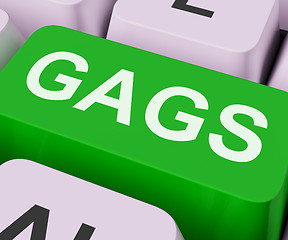 Image showing Gags Key Shows Humor Jokes Or Comedy