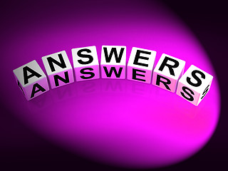 Image showing Answers Dice Represent Responses and Solutions to Questions