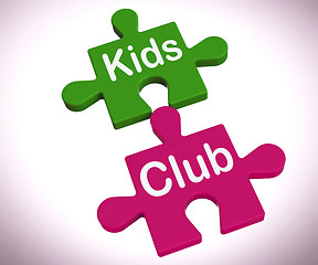 Image showing Kids Club Puzzle Shows Play And Fun For Children