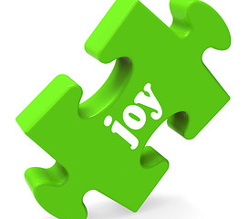 Image showing Joy Puzzle Shows Cheerful Joyful Happy And Enjoy