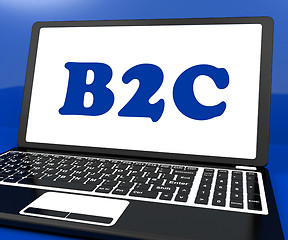 Image showing B2c On Laptop Shows Business To Customer Or Consumers