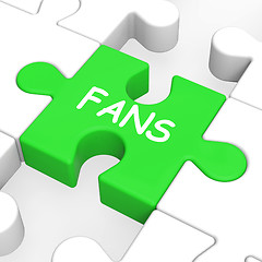Image showing Fans Jigsaw Shows Followers Likes Or Internet Fan