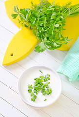 Image showing sour cream with green onion