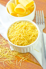 Image showing raw pasta