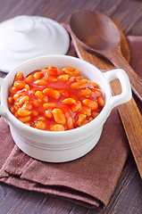 Image showing white beans with tomato sauce