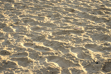 Image showing Sand of a beach with waves