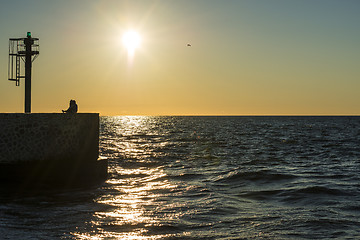 Image showing sunset over the Baltic Sea