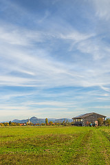 Image showing country idyll with view to German highlands