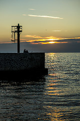 Image showing Sunset over the Baltic Sea