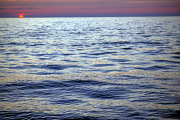 Image showing sunset over the Baltic Sea