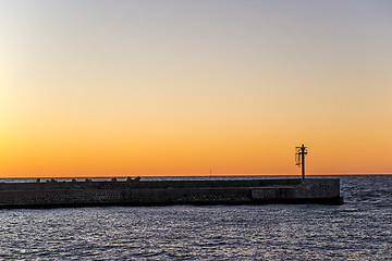 Image showing afterglow over the Baltic Sea