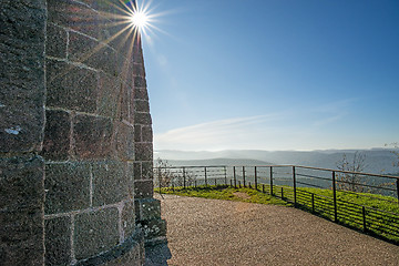 Image showing Church wall in back lighting