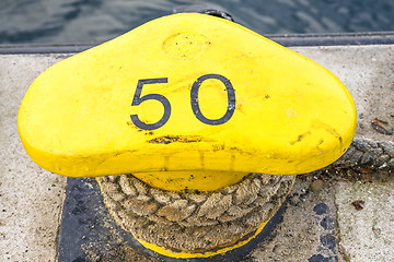 Image showing Bollard at a pier