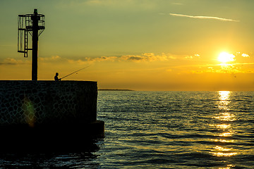 Image showing sunset over the Baltic Sea