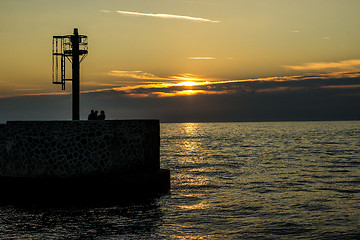 Image showing sunset over the Baltic Sea