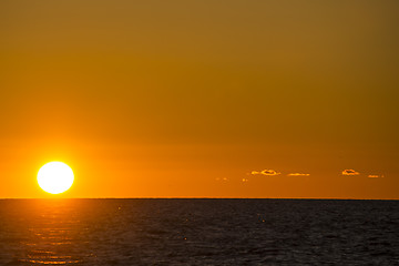 Image showing sunset over the Baltic Sea