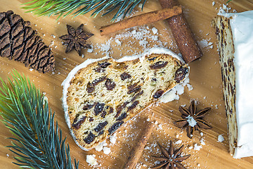 Image showing German christmas stollen