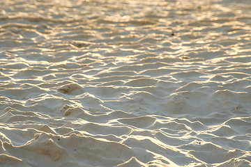 Image showing Sand of a beach with waves
