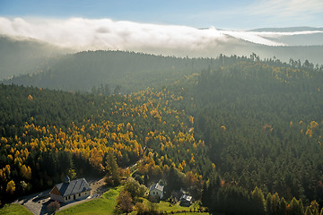 Image showing View to the atumnal painted forest of the Vosges, Alsace, France