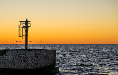 Image showing afterglow over the Baltic Sea