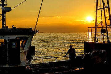 Image showing sunset over the Baltic Sea