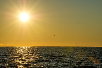 Image showing sunset over the Baltic Sea